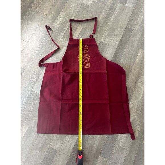 Pieroth Wines Red Apron With Golden Embroidery Adjustable Strap - Picture 7 of 7